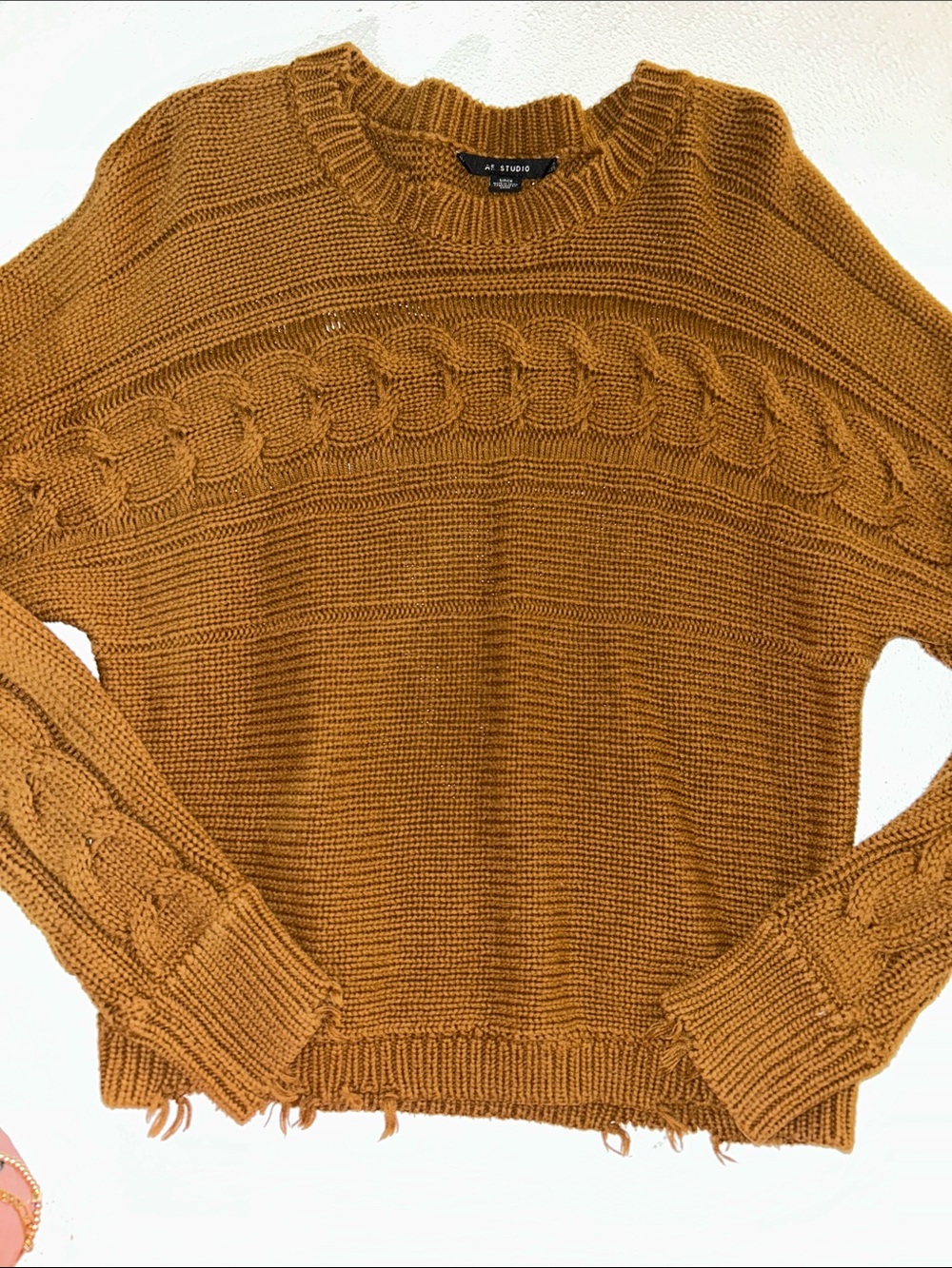 Cable Knit Sweater - Mustard